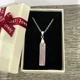 Кулон с натуральным камнем Кварц розовый прямоугольной формы на цепочке ювелирная сталь упакован в коробочку (16115) - изображение 2