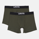 Набір трусів-боксерів чоловічих бавовняних Levi's Sld Basc Boxer Brief Org Co 701222842-012 M 2 шт Хакі (8720245437875) - зображення 1