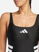 Купальник слитный женский Adidas 3S Uback Suit JH3391 40 Black/White (4067901796834) - изображение 7