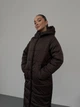 Женское зимнее пальто с капюшоном K&ML 46 L ( 48 ) Коричневый ( 46 - 02) - изображение 2