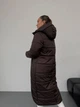 Женское зимнее пальто с капюшоном K&ML 46 L ( 48 ) Коричневый ( 46 - 02) - изображение 5