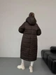 Женское зимнее пальто с капюшоном K&ML 46 L ( 48 ) Коричневый ( 46 - 02) - изображение 8