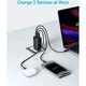 Мережевий зарядний пристрій Anker PowerPort 336 Black, 67 W, 2xUSB Type-C, USB (A2674G11) - зображення 2