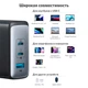 Мережевий зарядний пристрій Anker PowerPort 736 Nano II Black, GaN 100W (A2145G11) - зображення 7