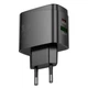 Мережевий зарядний пристрій HOCO CS63A Bright USB/Type-C 65W, 3A, чорний - зображення 5