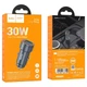 Адаптер автомобільний Hoco Z57A Glorious Car charger USB/Type-C 30W/3A Grey - зображення 5