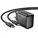 Адаптер мережевий HOCO CS24A Type-C to Type-C Cable Puerto single-port charger set USB Type-C 25W/3A Black - зображення 1