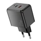 Адаптер мережевий HOCO CS16A Wish two-way charger USB Type-C/Lightning 20W/3A Black - зображення 3