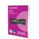 Портативний SSD ADATA SC610 2 ТБ USB 3.2 Gen 2 до 550 МБ/с чорний - изображение 2