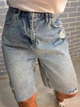 Шорты женские джинсовые Women Denim 2038-977 бермуды рваные длина до колен 40 голубые - изображение 4