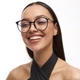 Солнцезащитные очки No Brand Image имиджевые прозрачные с черным - изображение 1