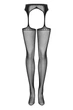 Сетчатые колготки-стокинги со стрелкой Obsessive Garter stockings S314 Черные S/M/L - изображение 4