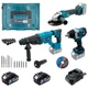 Акумуляторний набір інструментів PROFI-TEC Combo Set 3/9 (PBH201BL, DTW500BL, DGA20BL) 20 В / 2×PT2040MP (4.0 Aг), ЗП BC20V, кейс, 2 диска, головки 13, 17, 19, 21 мм - изображение 1