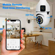 IP Wi-Fi камера відеоспостереження 2 незалежні об'єктиви 3MPx+3MPx (v380 APP) UKC CQ02 - зображення 3