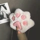 Женская плюшевая пушистая маленькая сумочка Кошачья Лапка 20х18х3 Белая - изображение 6