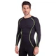 Костюм компрессионный мужской лонгслив и штаны LIDONG LD-1001-LD-1201 2XL черный-салатовый - изображение 2