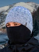 Термошапка флисовая Dexshell Heathered Rib Knit Beanie DH32405M One Size Серая (6954358901486) - изображение 2
