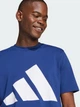 Футболка хлопковая длинная мужская Adidas M Bl Sj T JE8940 2XL Dkblue/White с принтом (4067902753157) - изображение 5