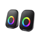 Чорні комп'ютерні колонки Kisonli X7 із підсвічуванням RGB Colorful Light. - зображення 1