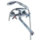 Змішувач для ванни Aquatica PM-2C257C 1/2" гусак прямий 350мм дивертор вбудований картриджний двохвентильний з душовим шлангом хром (33-102-9780200) - зображення 1
