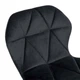 Кресло барное мягкое Bonro B-087 поворотное из велюра до 100 кг Черный (134-76-42400408) - изображение 4