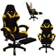 Профессиональное игровое кресло VECOTTI GT Pro с подставкой для ног, чёрно-жёлтое - изображение 2