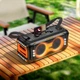Портативна бездротова Bluetooth колонка акустика-караоке з мікрофоном Hoco HA9 BT5.4, 40W (60W Peak), TWS/USB/TF, 8h Black - зображення 5