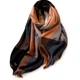 Кашемировый палантин шарф в клетку с бахромой PASHMINA коричнево-бежевый - изображение 5