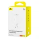 Мережевий зарядний пристрій Baseus GaN6 Pro Fast Charger 2C+2U 65W EU Moon White((With:Mini White Cable Type-C to Type-C 100W(20V/5A) 1m White） (P10162701213-00) - изображение 2