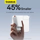 Мережевий зарядний пристрій Baseus GaN6 Pro Fast Charger 2C+2U 65W EU Moon White((With:Mini White Cable Type-C to Type-C 100W(20V/5A) 1m White） (P10162701213-00) - изображение 11