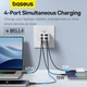 Мережевий зарядний пристрій Baseus GaN6 Pro Fast Charger 2C+2U 65W EU Moon White((With:Mini White Cable Type-C to Type-C 100W(20V/5A) 1m White） (P10162701213-00) - изображение 12