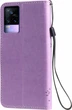 Чехол книжка Vivo V21e Кот и Дерево Lilac (30469-3B) - изображение 2