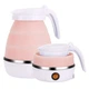 Електрочайник складаний travel folding 600ml. колір: рожевий - зображення 1