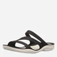 Женские шлепанцы Crocs Jibbitz Swiftwater 203998-066 37-38 (W7) 23 см Черные с белым (887350888577) - изображение 3