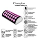 Масажний акупунктурний валик Champion 24х12х6см апликатор Кузнецова Черно-розовый 8426 - изображение 2
