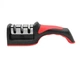 Ручная точилка для ножей Fast Sharpener с трехэтапной системой заточки Черно-красная - изображение 1