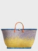 Сумка пляжна жіноча Le Comptoir de la plage Aravola MM_Bicolor_156 натуральна солома плетений кошик One size Синій-жовтий (ZIK0000027883) - зображення 1