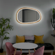 Дзеркало асиметричне дерев'яне з LED-підсвіткою Luxury Wood Dali Natural Oak Дуб 55x85 см - зображення 8