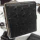 Портсигар металевий у шкірі GVIPAI Black Dot Silver на 20 цигарок у подарунковій упаковці - зображення 1