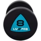 Гантели цельные профессиональные с полиуретановым покрытием 2штуки LiveUp LP8002-8 (2х8кг) (полиуретановое покрытие, цена за 2шт) - изображение 3