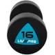 Гантелі цільні професійні з поліуретановим покриттям 2штуки LiveUp LP8002-16 (2х16кг) (поліуретанове покриття, ціна за 2шт) - зображення 3
