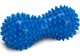 Массажный мяч двойной (арахис) EasyFit Goober EF-1072-BL с шипами Синий - изображение 1