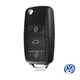 Корпус выкидного ключа для Volkswagen Passat Touran T5 Caddi Jetta Golf Galakeys 3 кнопки лезо HU66 (02-01) - изображение 1