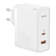 Мережевий зарядний пристрій Baseus GaN5 Pro Fast Charger C+U 100W EU (With Cable Type-C to Type-C 100W 20V/5A 1 м) White (CCGP090202) - зображення 1