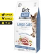 Сухий корм з качкою та куркою Brit Care Large Cats Бріт Каре для великих порід котів 7 кг + наповнювач в подарунок (8595602540907) - изображение 2