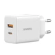 Сетевое зарядное устройство Baseus Cube 30W два порта Type-C+USB быстрая зарядка QC3.0/PD3.0 (P10111404213-00) White - изображение 1