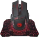 Игровая компьютерная мышка Marvo G909L USB с ковриком G1 Black/Red - изображение 1