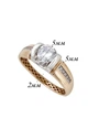 Золота каблучка AiR GOLD з фіанітами (17р) 700324-2к - изображение 10