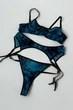 Комплект білизни: бюстгальтер з м'якою чашкою, трусики стрінг і пояс для панчох ZHU-ZHA 75D/M Темно-бірюзовий (107156) - зображення 2