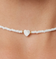 Чокер из бисера белый с сердцем бижутерия Fashion Jewerly (SVS) - изображение 4